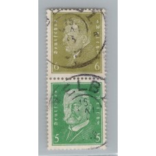 ALEMANIA 1932 ESTAMPILLAS SE-TENANT ZUSAMMENDRUCKE USADO QUE ES MUCHO MAS ESCASO MICHEL 44 25 EUROS